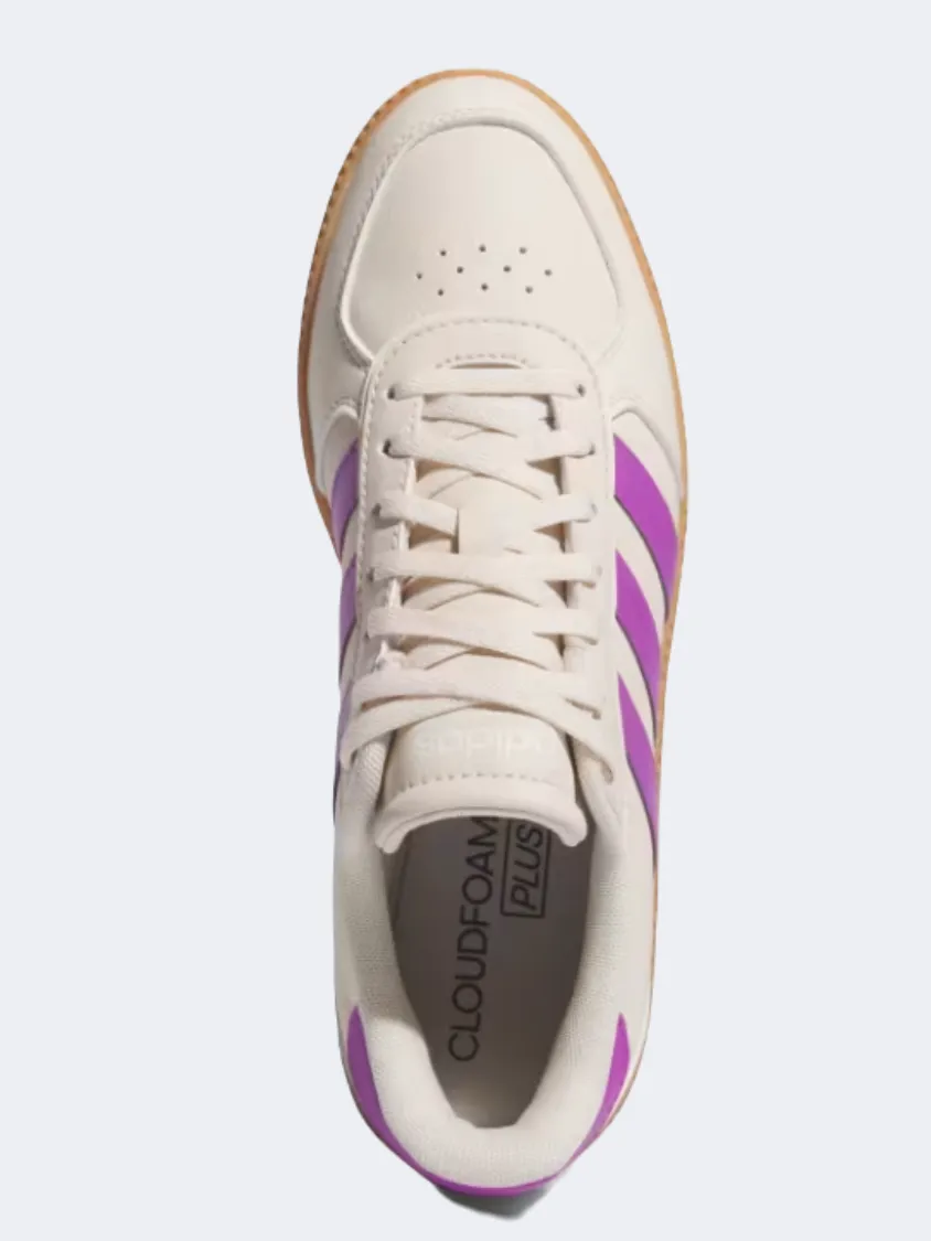 Adidas Breaknet Sleek Women Sportswear Shoes Ivory/Purple