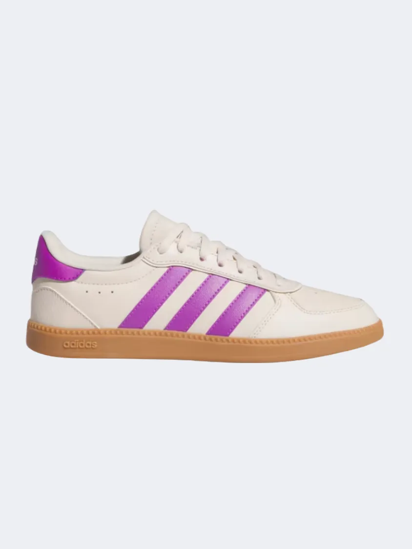 Adidas Breaknet Sleek Women Sportswear Shoes Ivory/Purple