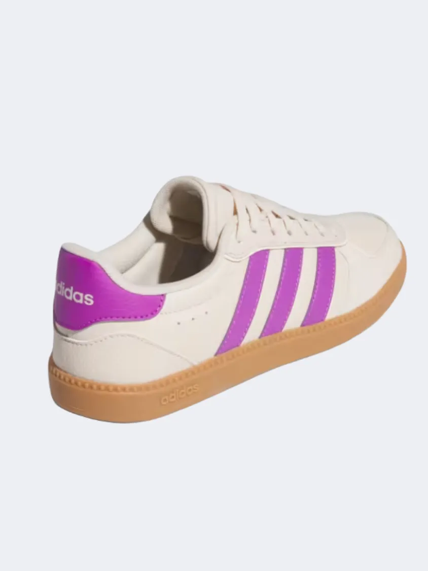 Adidas Breaknet Sleek Women Sportswear Shoes Ivory/Purple