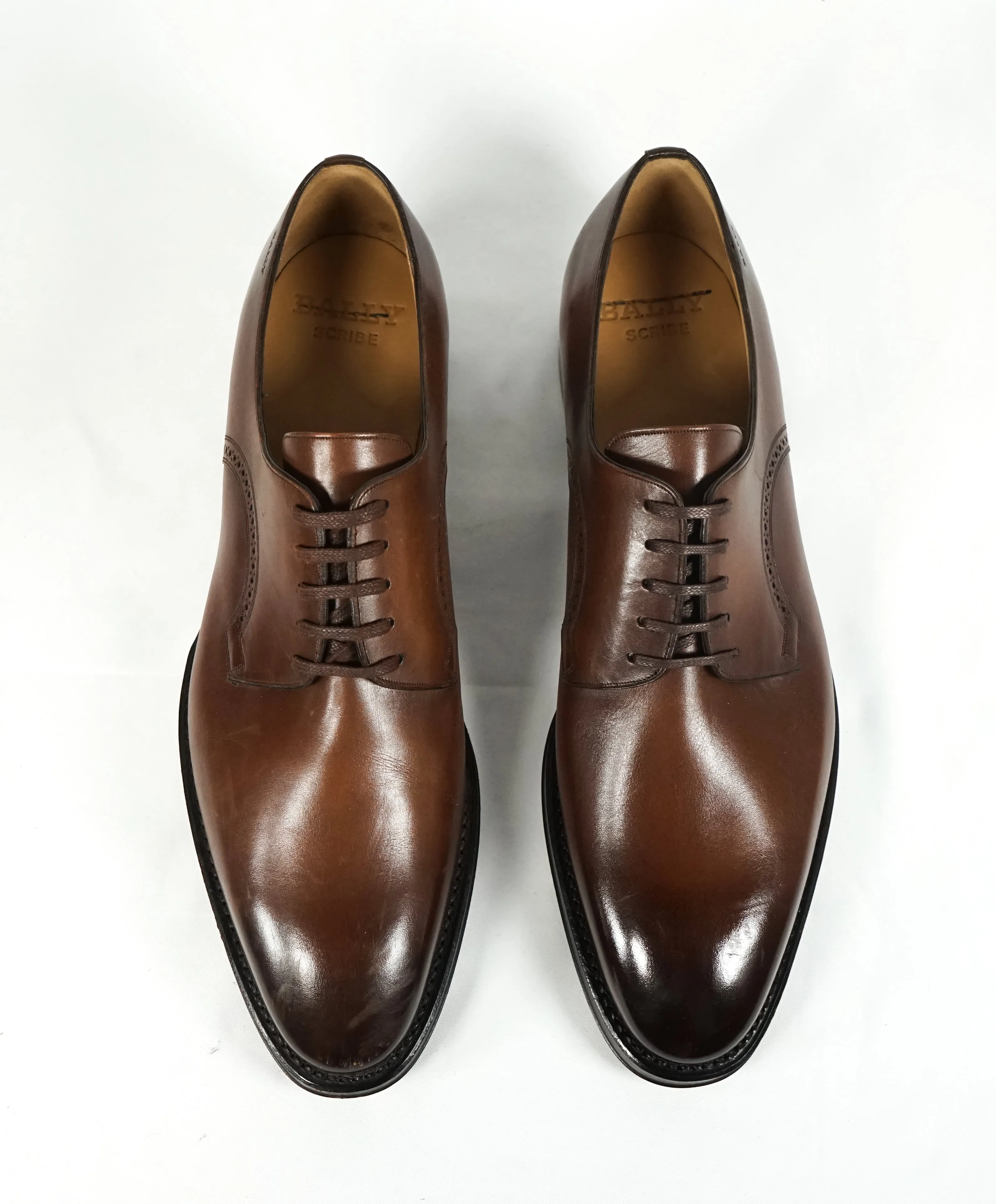 BALLY - “SCRIBE” Goodyear Welt Brown Hand Made Oxfords - 8.5