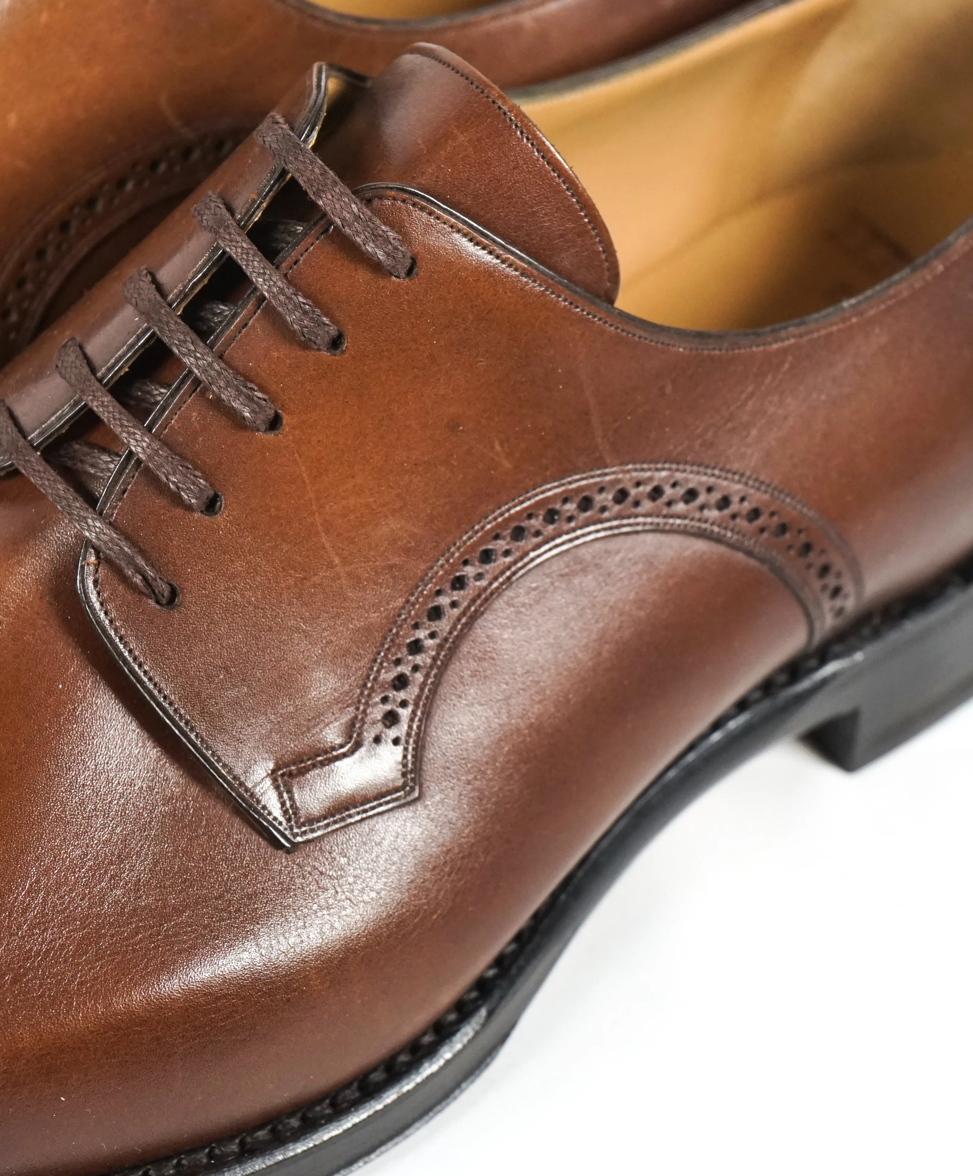 BALLY - “SCRIBE” Goodyear Welt Brown Hand Made Oxfords - 8.5