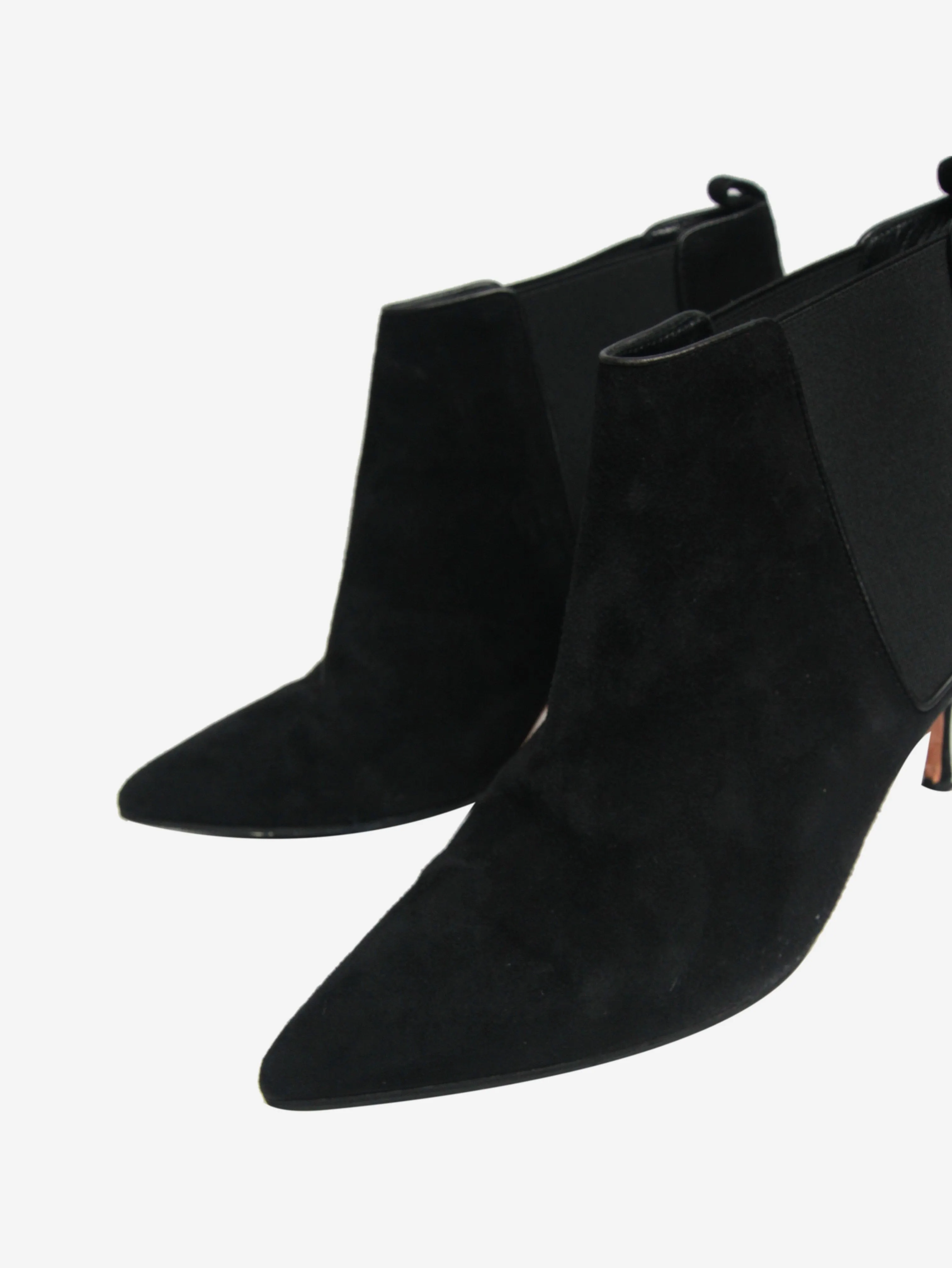 Black suede ankle boots - size EU 38.5