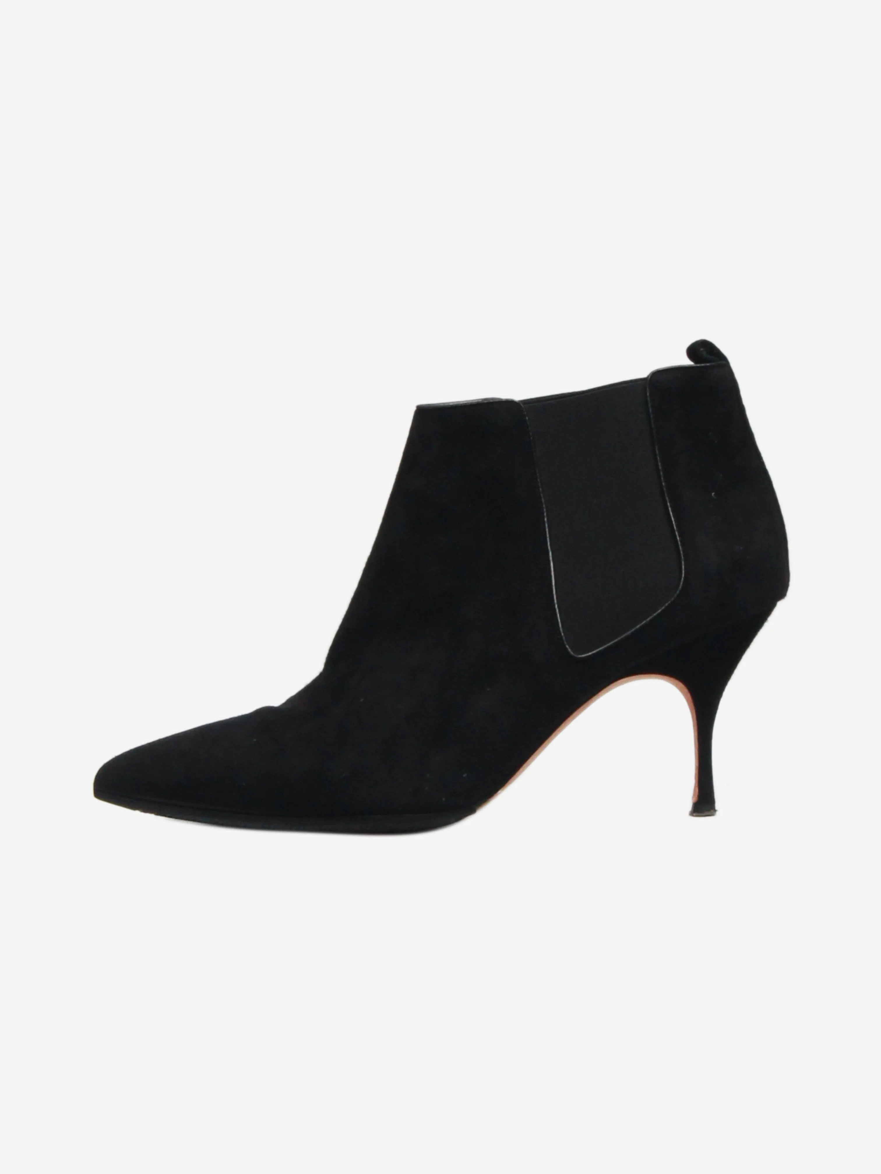 Black suede ankle boots - size EU 38.5