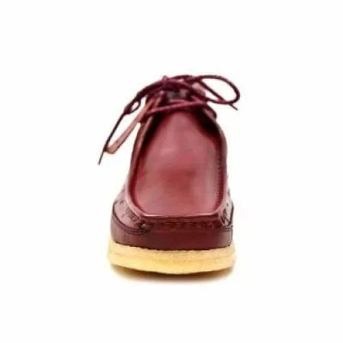 British Walkers Walker 100 Wallabee Boots Men's Burgundy Ostrich Leather