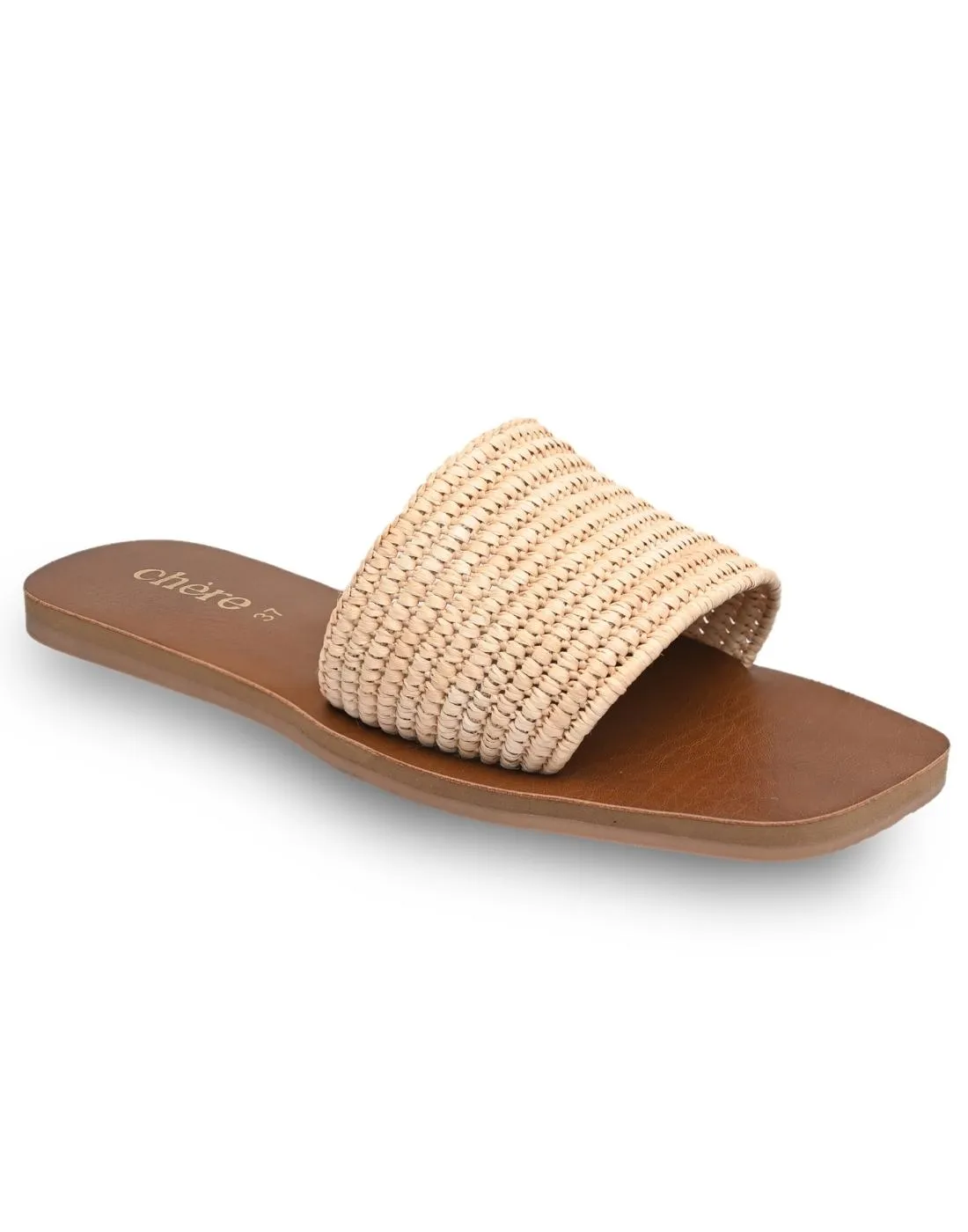 Brown Jute Slip-On Flats for Women