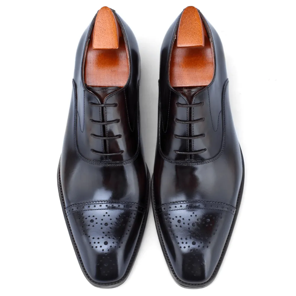 Cap Toe Semi Brogue Oxford