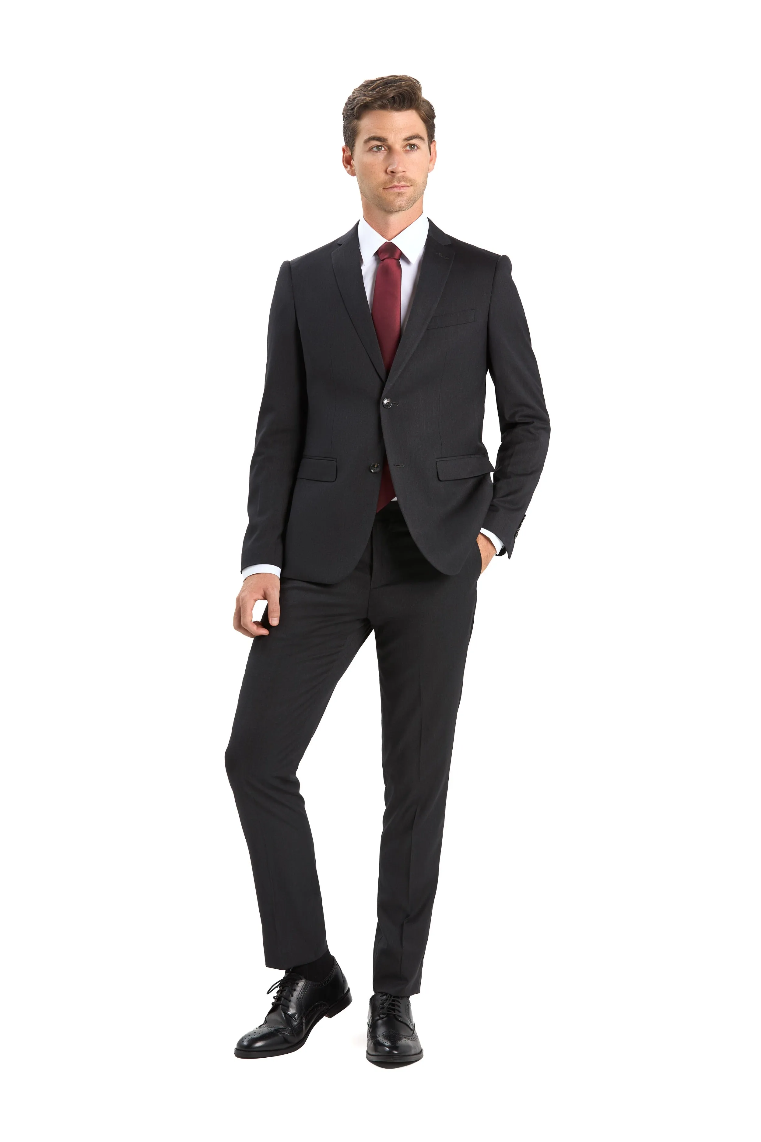 Charcoal Gray 2 Button Suit