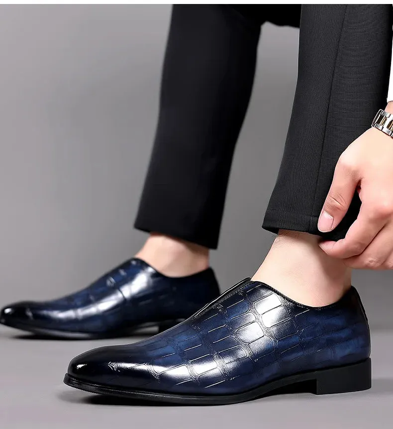 Classic Embossed Oxford Shoes for Men