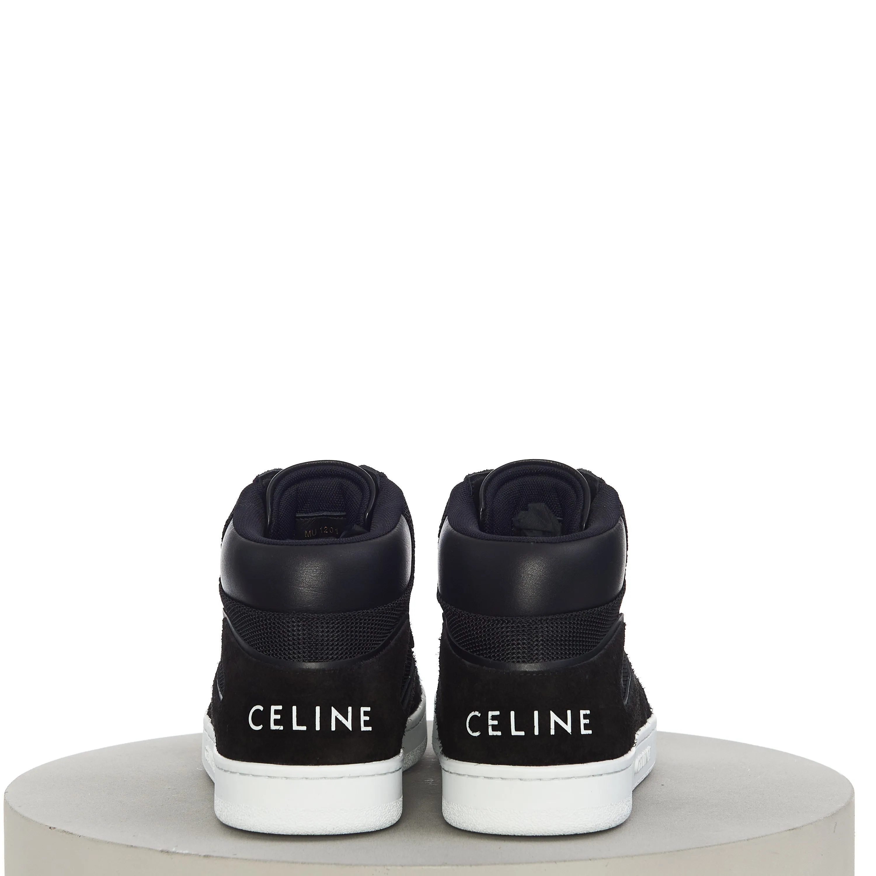 CT-01 "Z" High Top Sneaker In Black Calfskin & Mesh