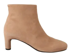 DEL CARLO Elegant Beige Leather Boots