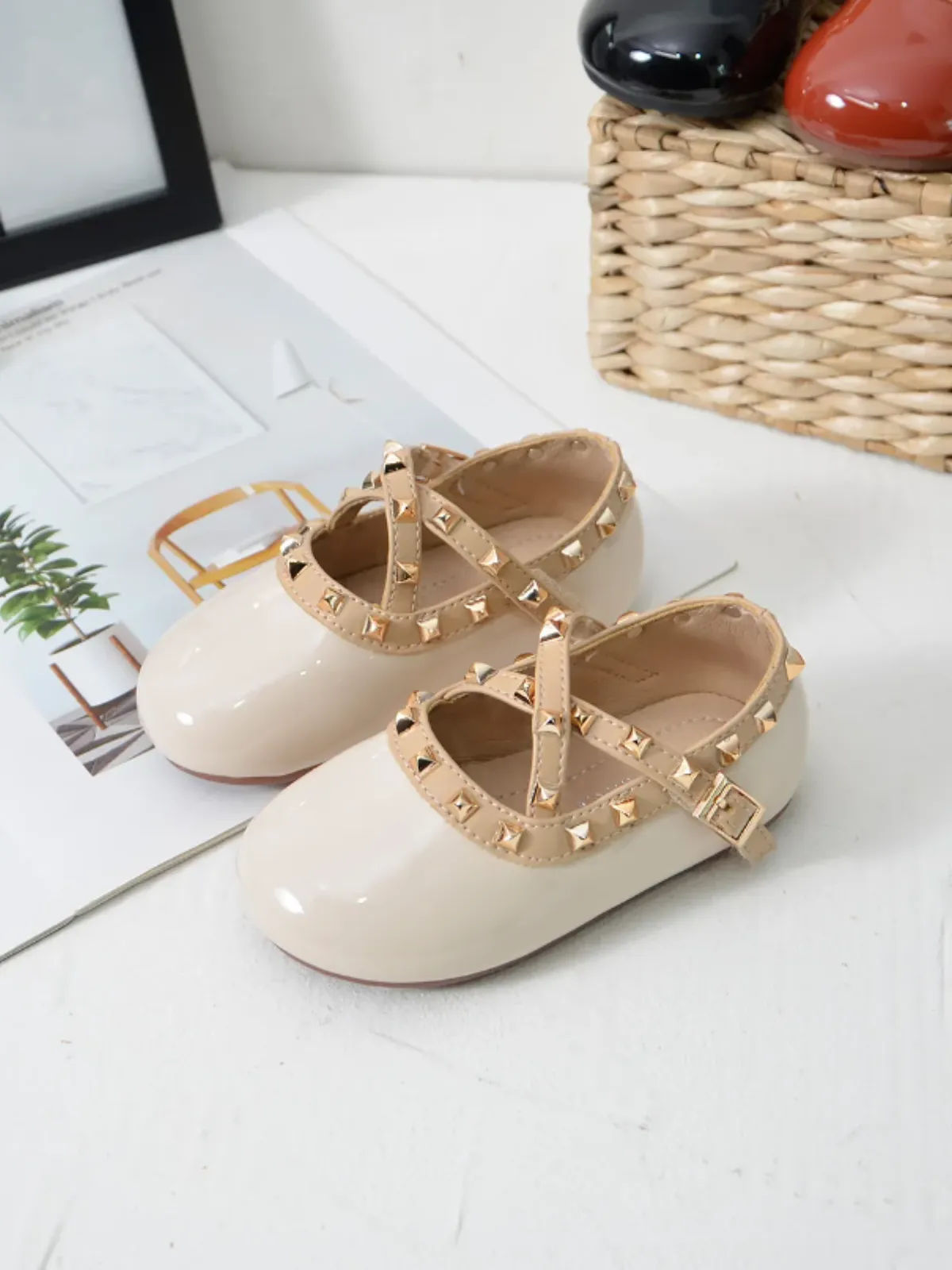 Deluxe Studded Princess Flats by Liv and Mia