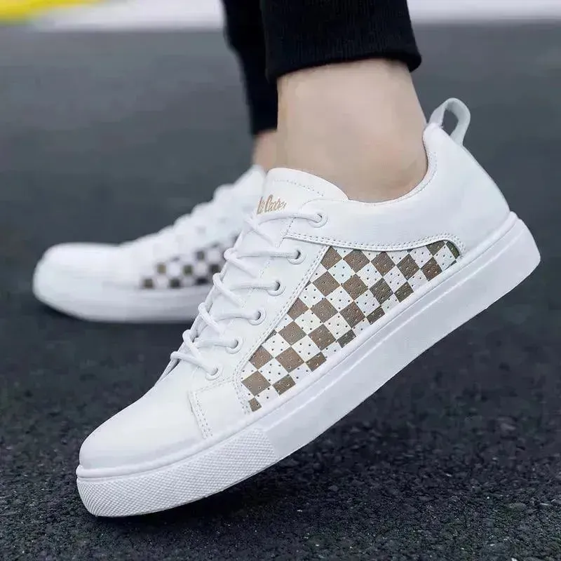 Elegant Summer PU Leather Casual Sneakers for Sneakers for Men