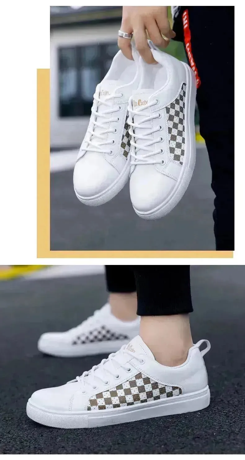 Elegant Summer PU Leather Casual Sneakers for Sneakers for Men