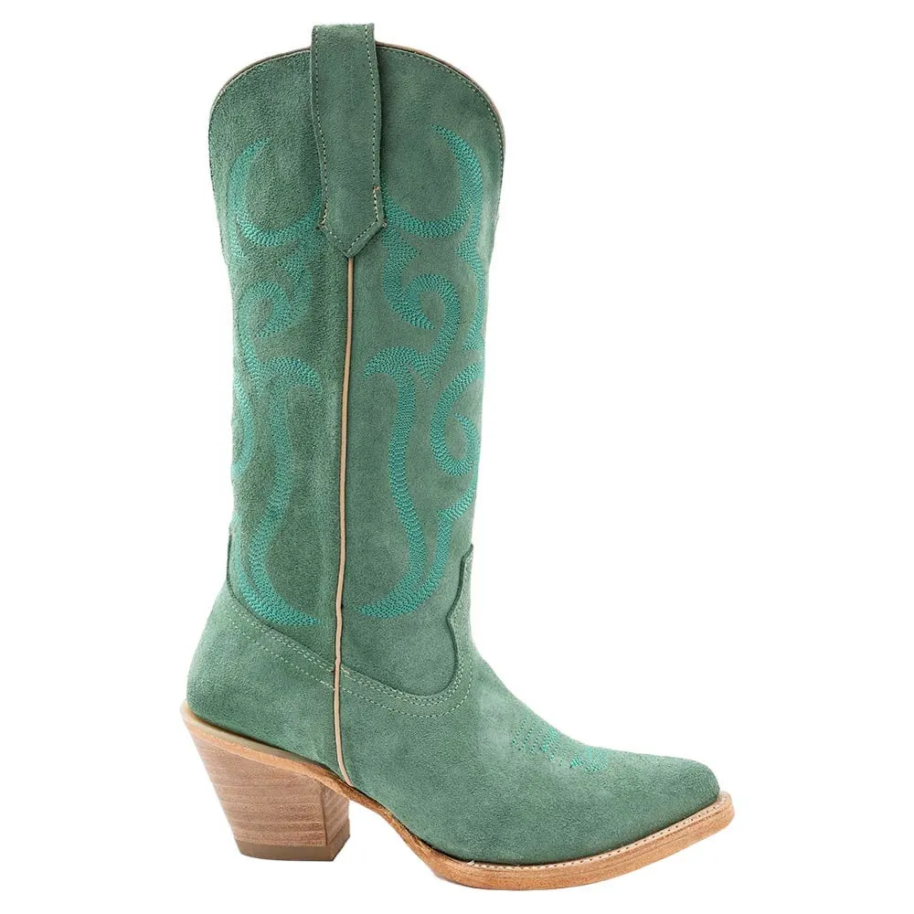 Ferrini Quinn Sea Foam Full Grain Leather Snipped Toe Cowboy Boots