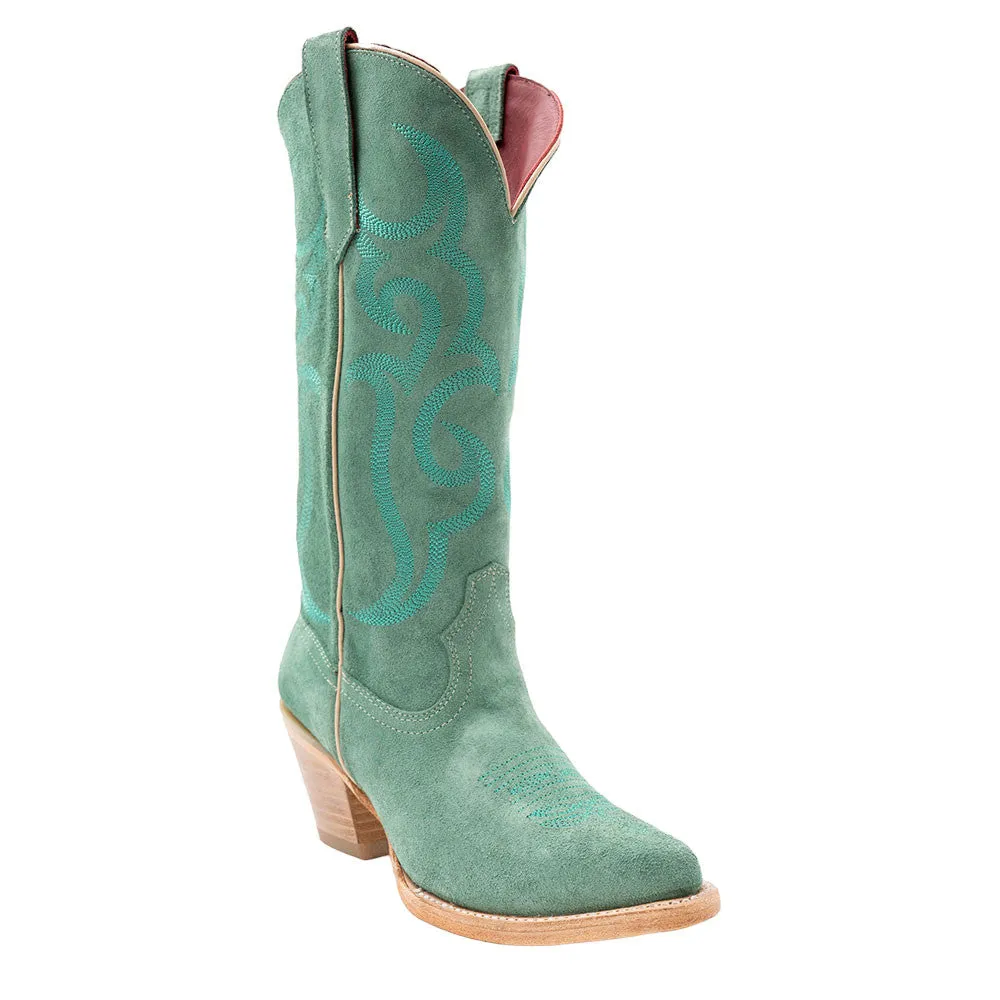 Ferrini Quinn Sea Foam Full Grain Leather Snipped Toe Cowboy Boots