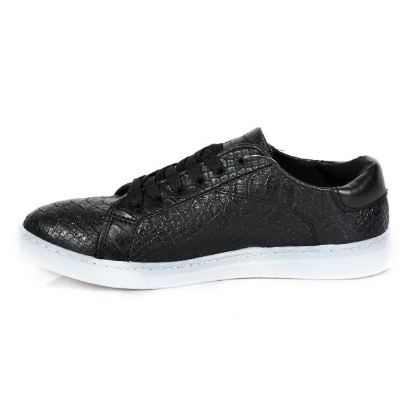 GIRLS CASUAL LACE UP SNEAKERS - BLACK