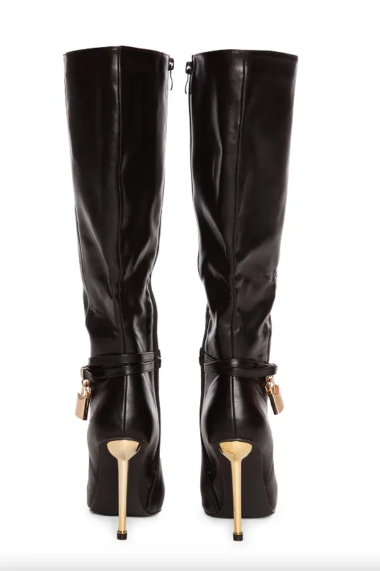 Grand Central Leather Gold Boots