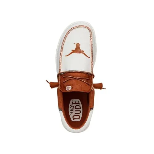 Hey Dude Men's Wally Texas Longhorns Size 9 | Men’s Shoes | Men's Slip-on Loafers | Comfortable & Light-Weight