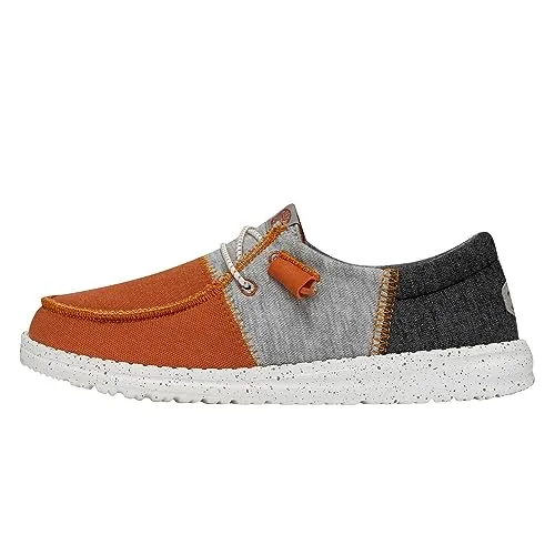 Hey Dude Wendy Tri Varsity Orange Size W8 | Women's Shoes | Women's Slip On Loafers | Comfortable & Light-Weight