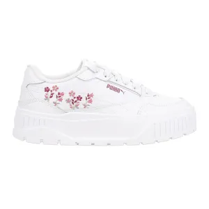 Karmen II Idol Novelty Embroidered Floral Lace Up Sneakers