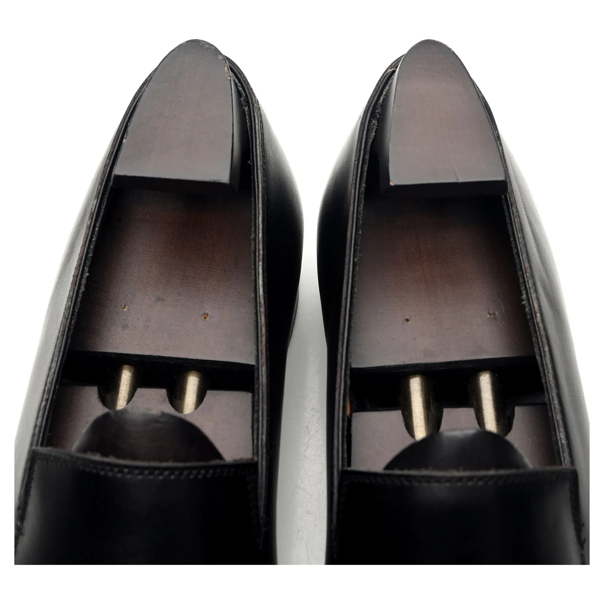 Kilgour Black Leather Slip On Loafers UK 9 E