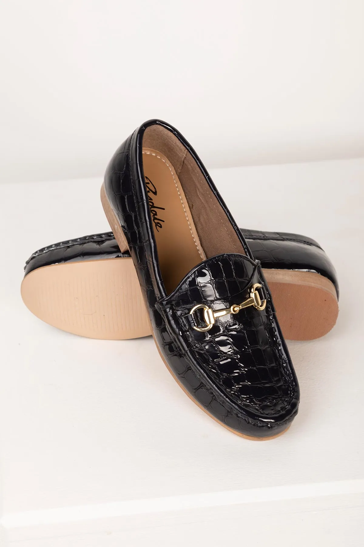 Ladies Snaffle Patent Loafers - Wrelton