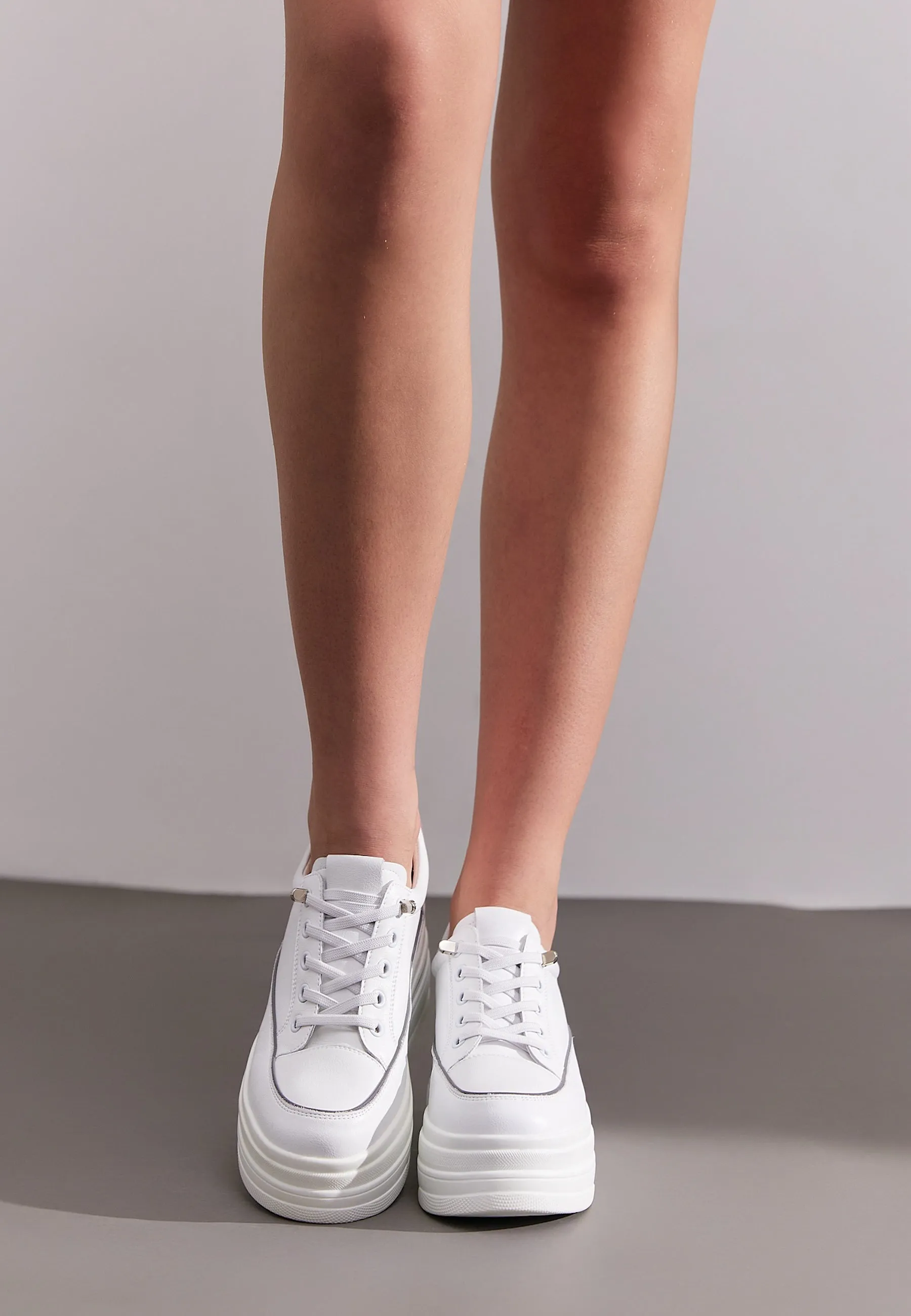 Leather Platform Sneakers