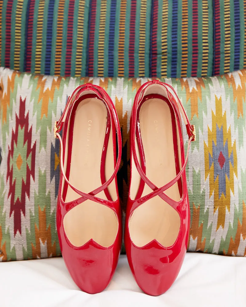 Lover Red Patent Flats