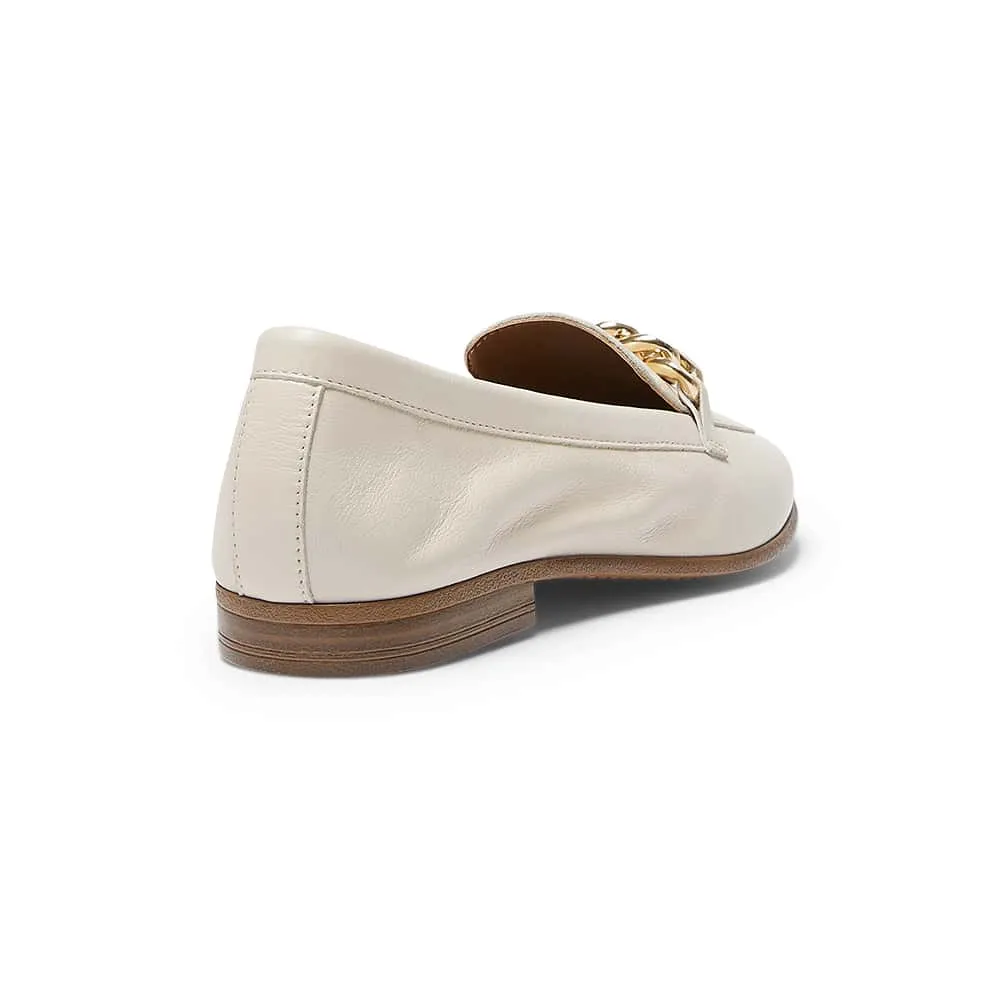 Lyla Loafer in Ivory Leather