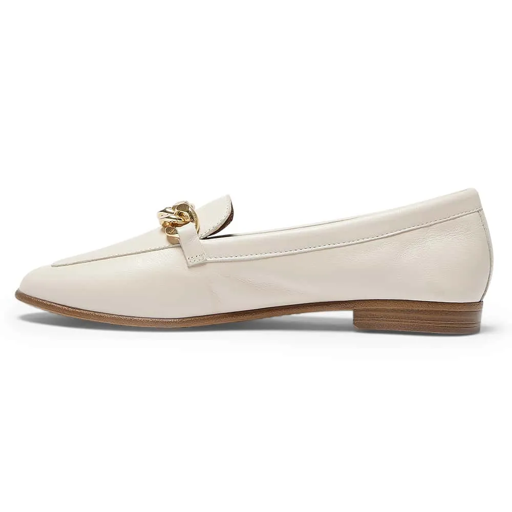 Lyla Loafer in Ivory Leather