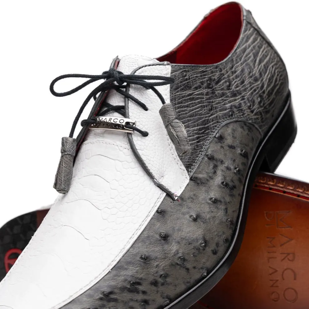 Marco Di Milano Andretti Men's Shoes Exotic Ostrich Leg Derby Oxfords (MDM1181)