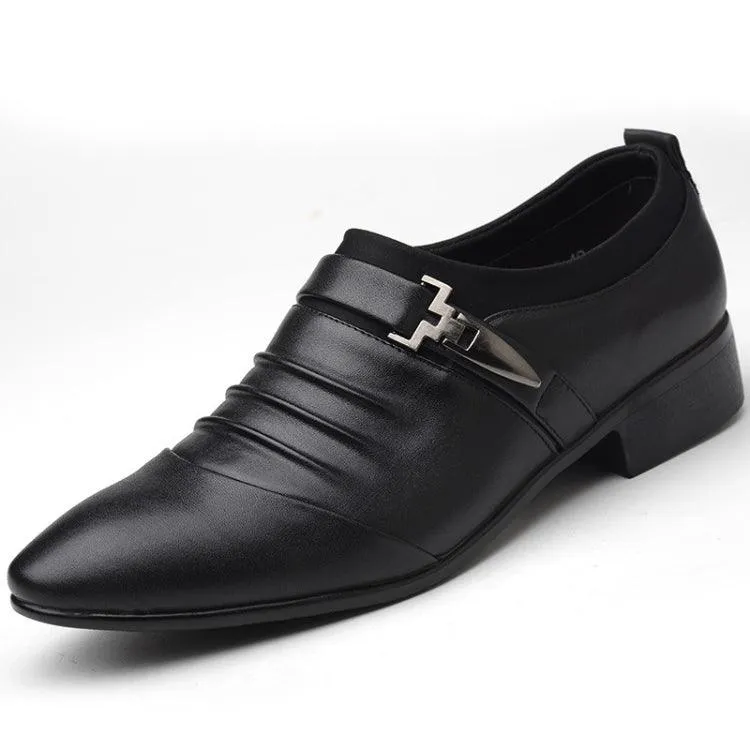 Men's Business Oxfords - PU Leather Pointed Toe Dress Shoes, Series 1