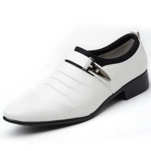 Men's Business Oxfords - PU Leather Pointed Toe Dress Shoes, Series 1