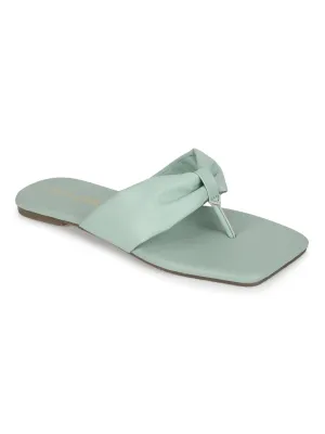 Mint Green PU Flip Flop Slippers (TC-ST-1216-MNT)