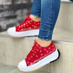 Pattern Canvas Women Sneakers Casual Sport Shoes