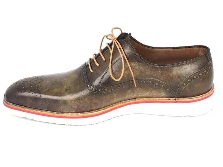 Paul Parkman Army Green Captoe Oxfords