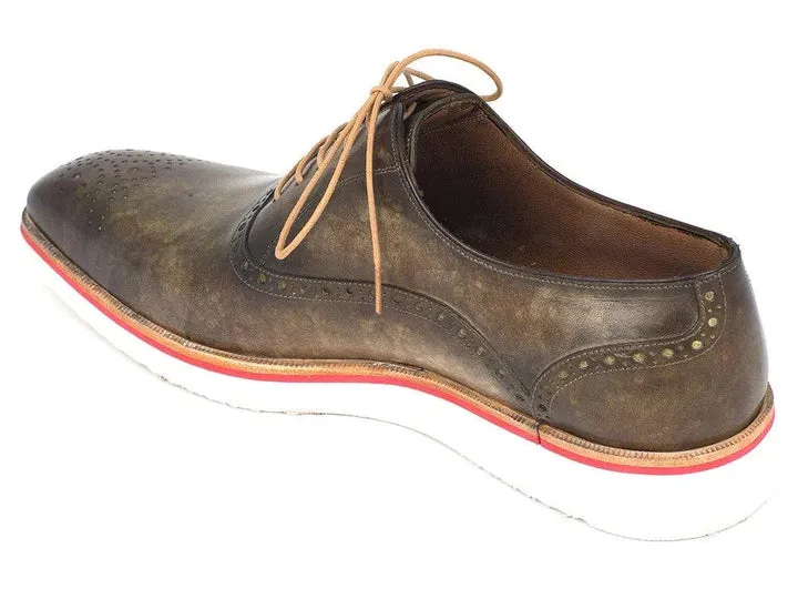 Paul Parkman Army Green Captoe Oxfords