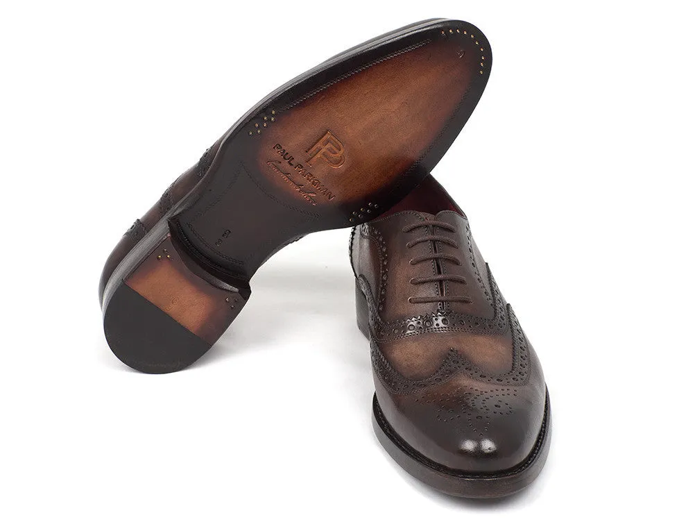 Paul Parkman Brown Wingtip Oxfords Goodyear Welted