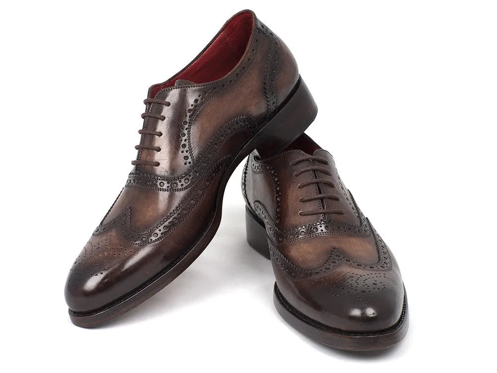 Paul Parkman Brown Wingtip Oxfords Goodyear Welted