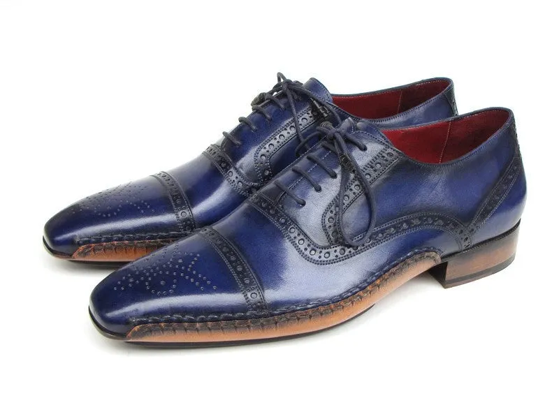 Paul Parkman Men's Navy Blue Oxfords