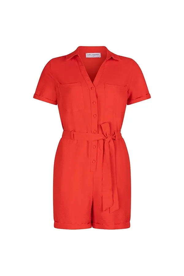 Playsuit Melini - Koraal Rood