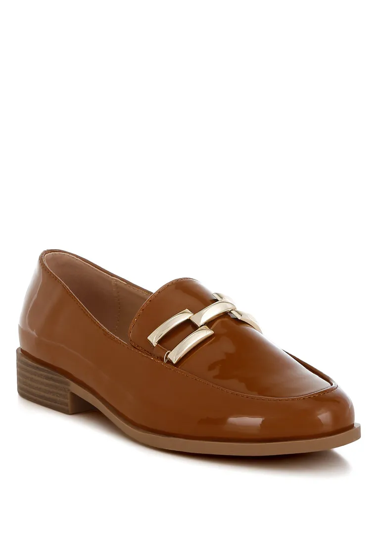 Revanta Patent Faux Leather Loafers