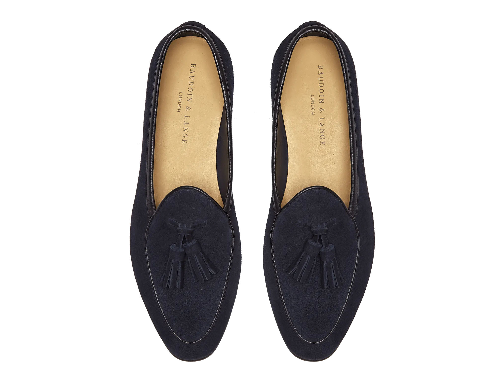 Sagan Classic Tassel Loafers in Midnight Navy Suede