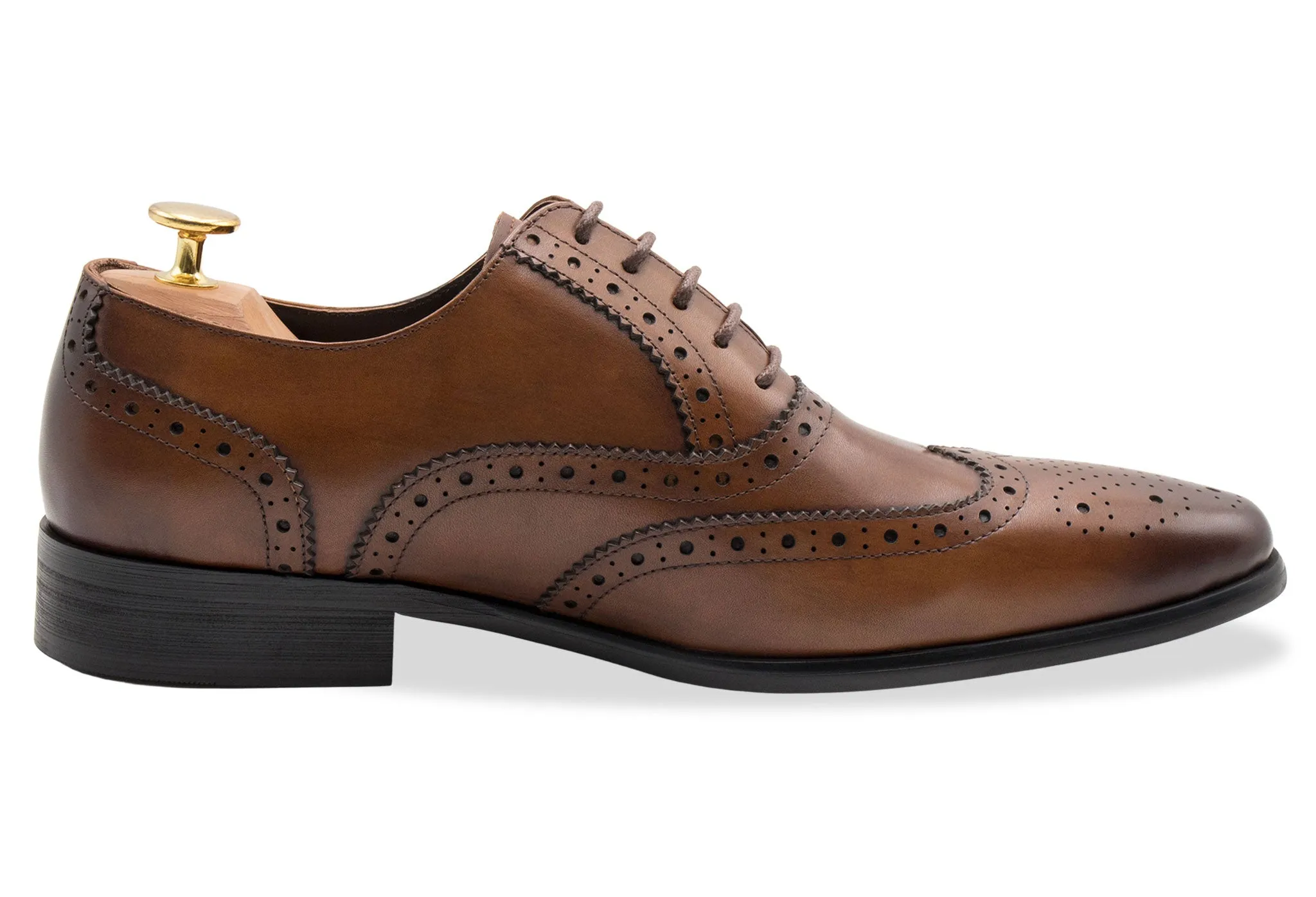 Salvador Wingtip Dark Chestnut Oxford