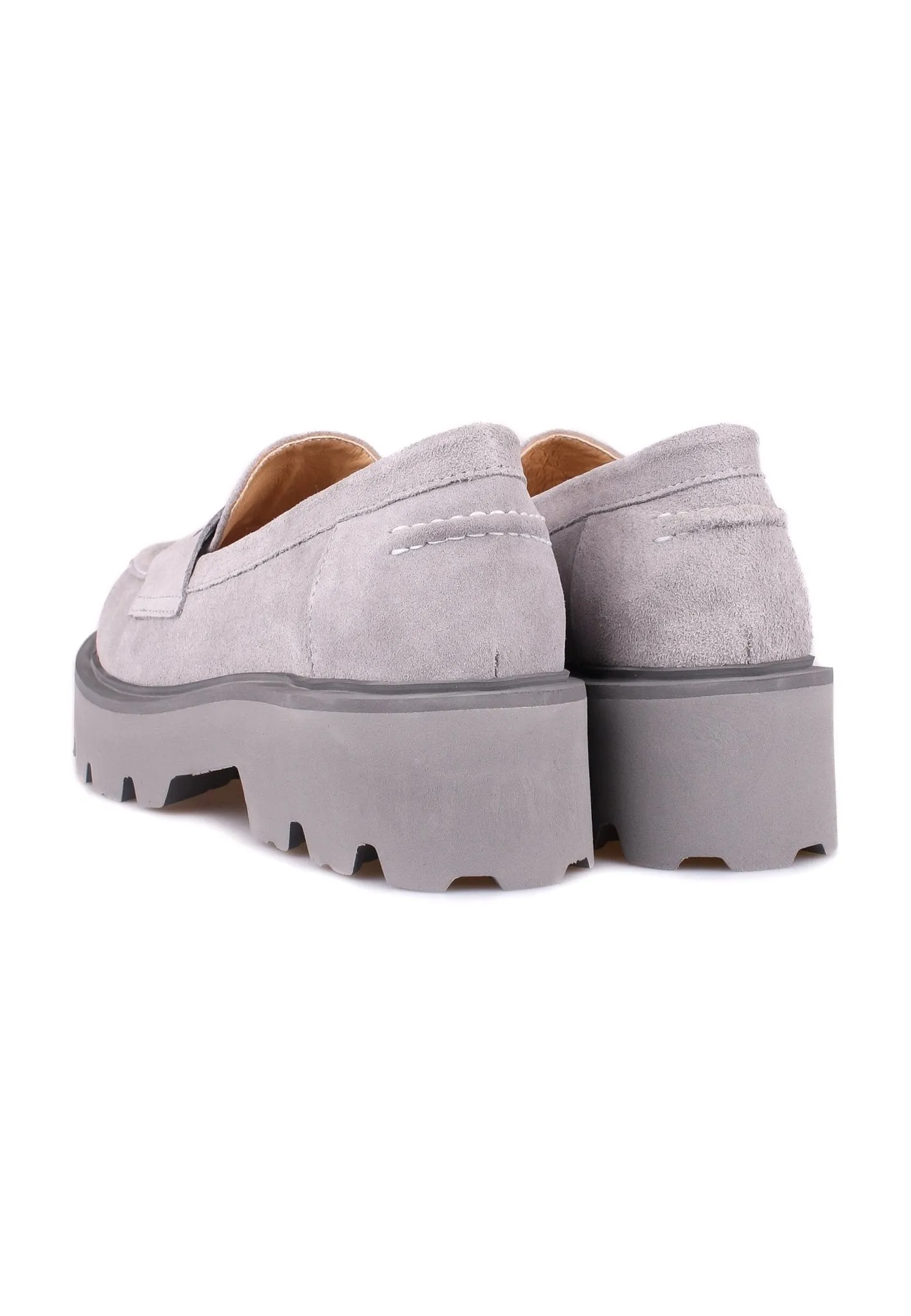 Slip-on Suede Loafers - Grey