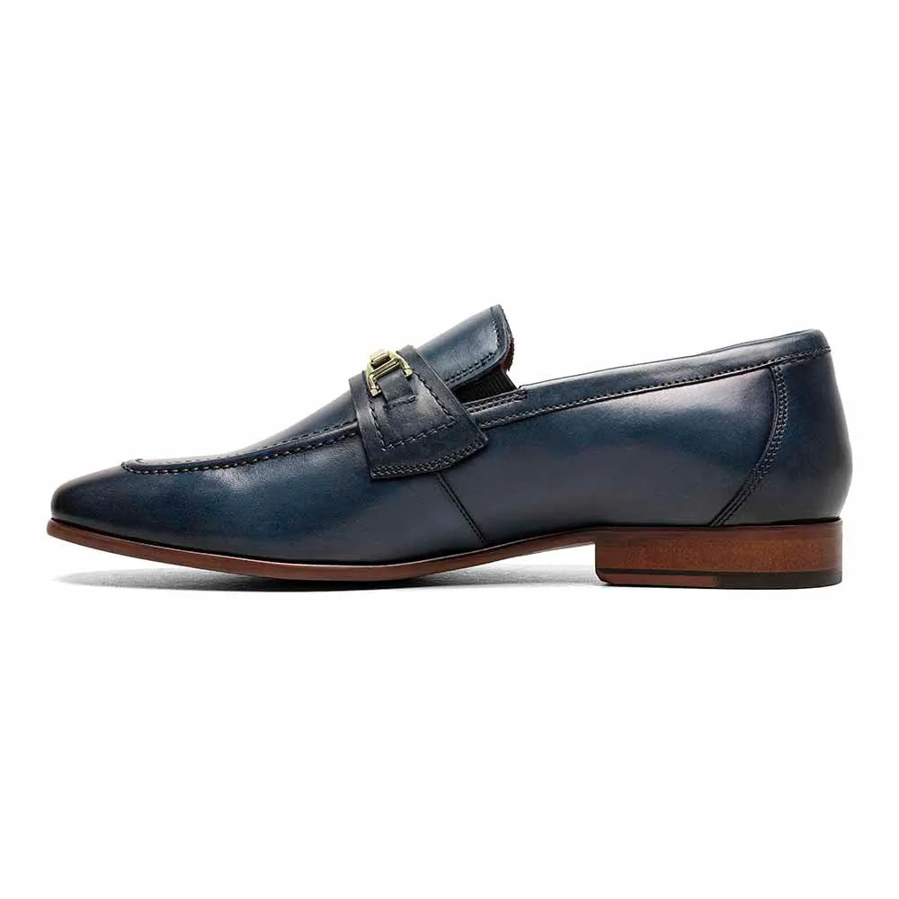 Stacy Adams Blue GLENDON Moc Toe Bit Slip On