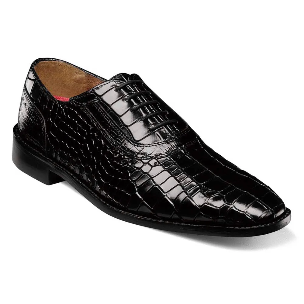 Stacy Adams RICCARDI Black Plain Toe Oxford Shoes