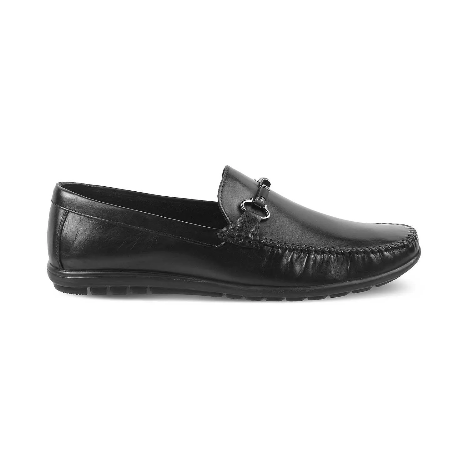 The Freccia Black Men's Leather Driving Loafers Tresmode