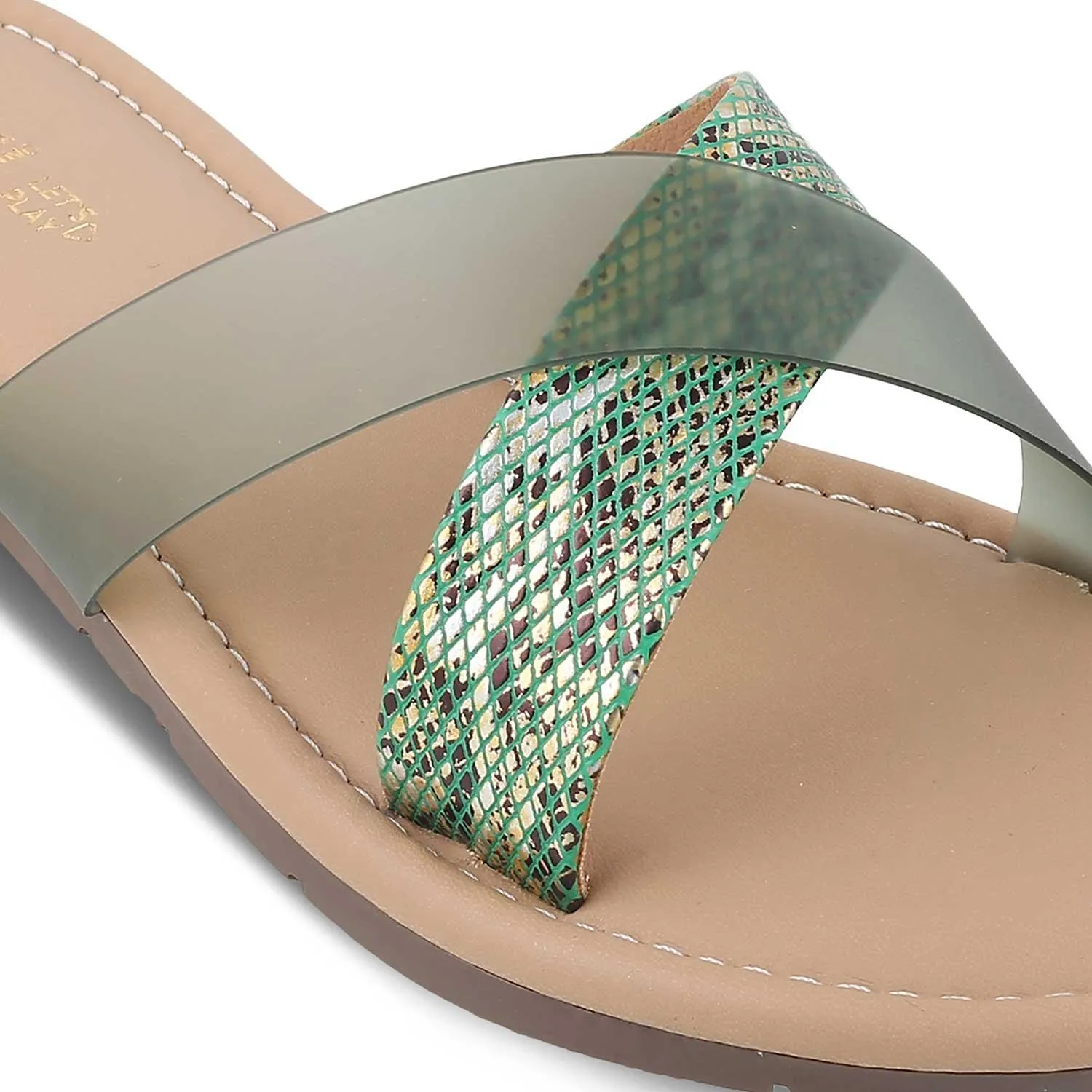 The Snek Green Women's Dress Flats Tresmode