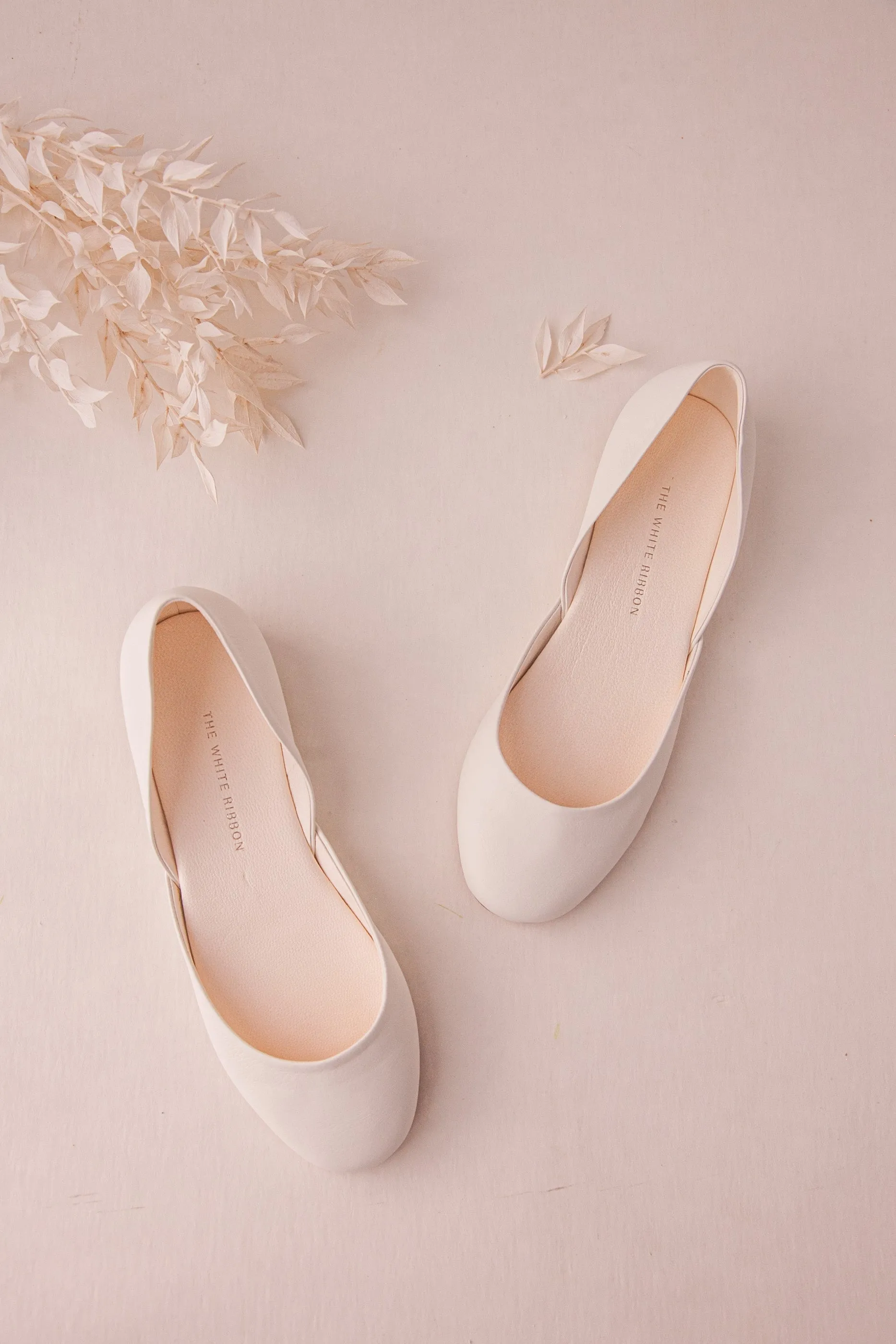 Thea - Light Ivory Ballet Flats